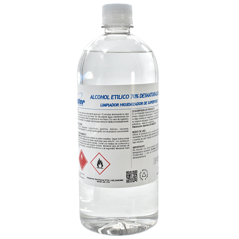 Alcohol Desnaturalizado 70% Winkler Botella 1 Litro1