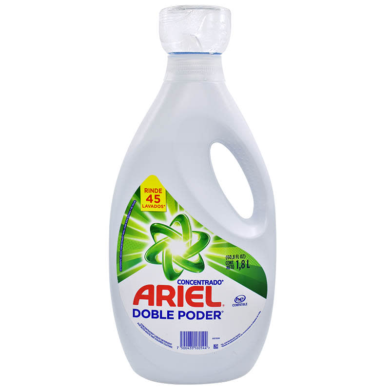 Detergente Líquido Ariel Doble Poder 1,8 litros 45 lavados.1