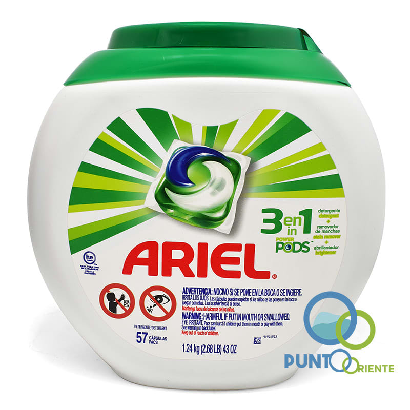 Detergente capsulas Ariel pods 57 unid1