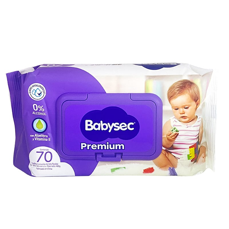 Toallitas Húmedas Babysec Premium Tapa 70un1