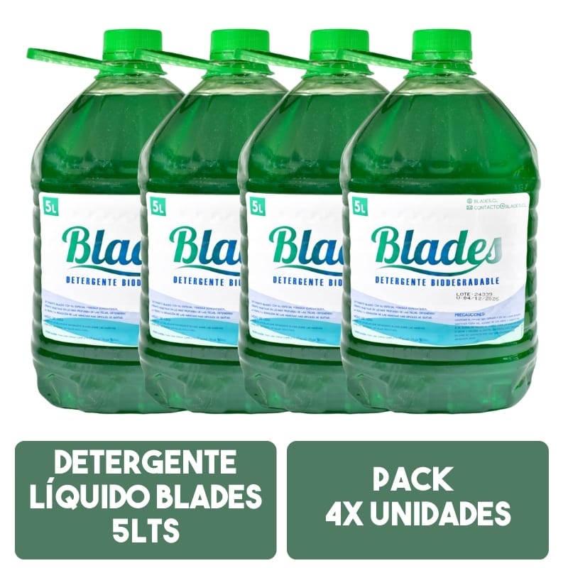Detergente Líquido Blades 5lts Pack 4x unidades1