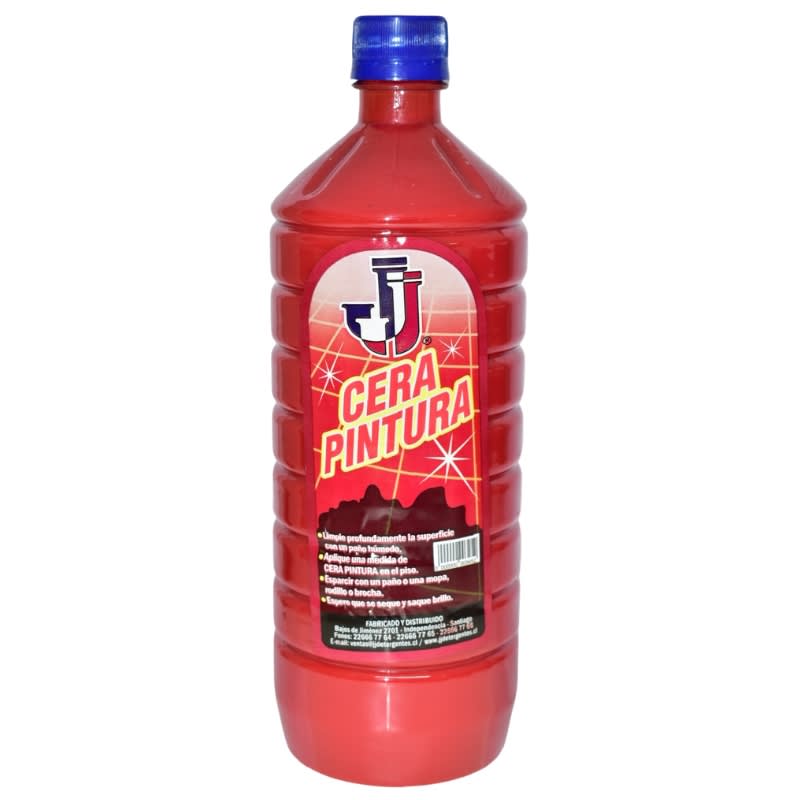 Cera Pintura JJ Roja Botella 1 litro1