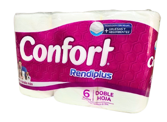 Papel higiénico Confort doble hoja 20 metros 6 rollos1