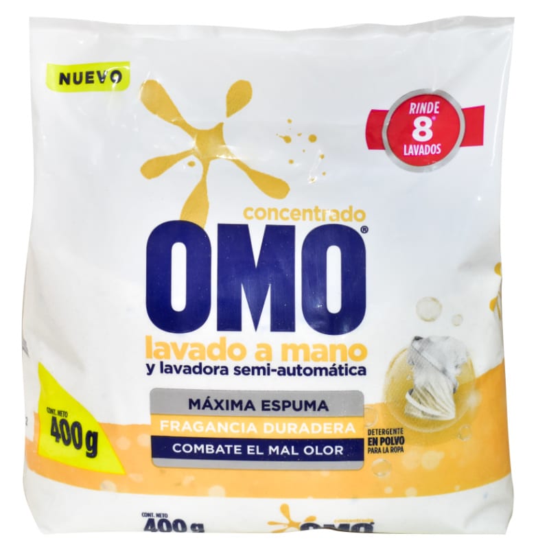 Detergente en polvo Omo lavado a mano 400 g1