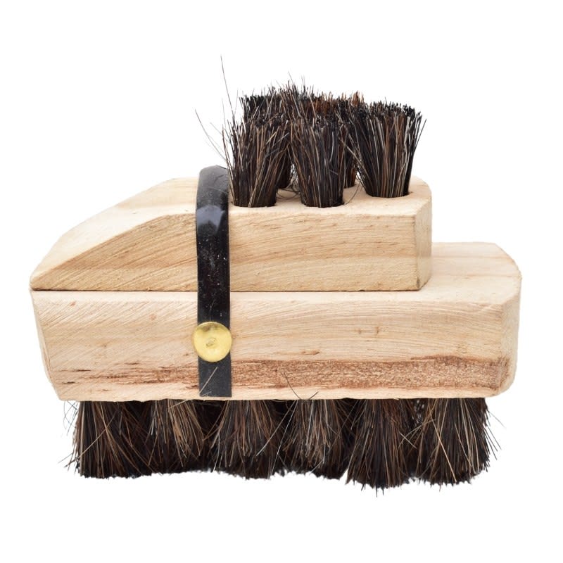 Escobilla Calzado Madera Pequeña Kit 2un1
