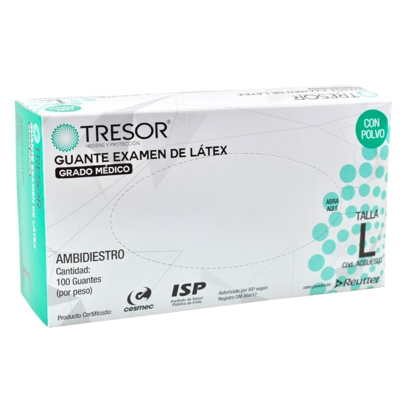 Guante Clínico Látex Tresor Talla L1