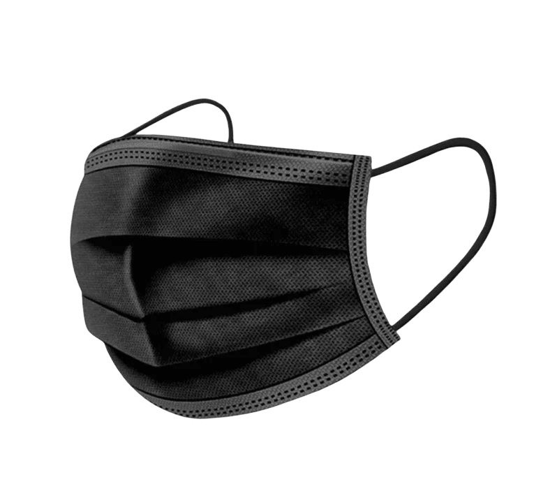 Caja mascarilla 3 pliegues negra 50 unid1