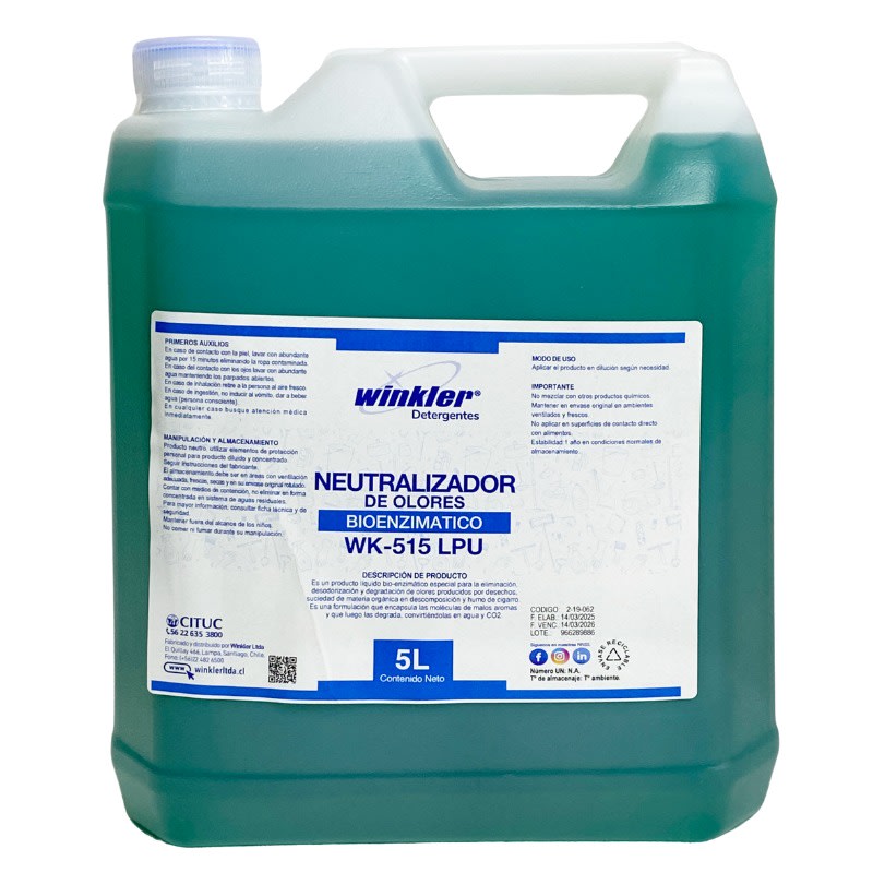 Neutralizador de olores Winkler bioenzimático bidón 5L1