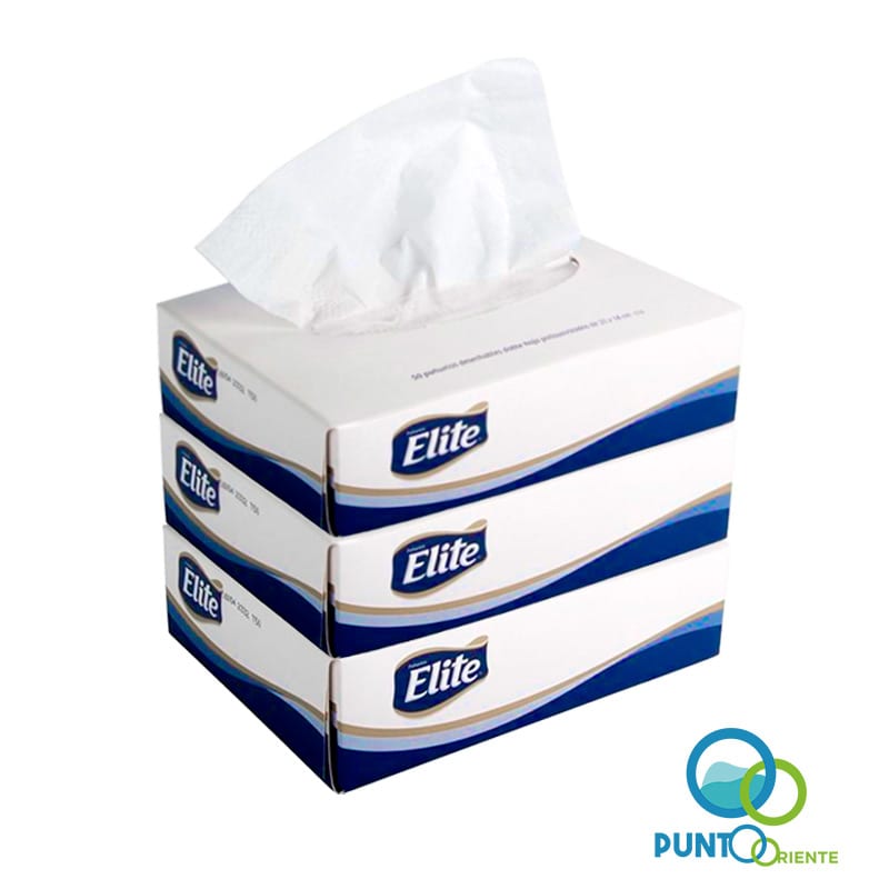 Pañuelo Facial Elite Profesional 50un Pack 3un1