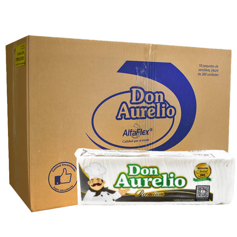 Servilleta don Aurelio Coctel 24x24cm Caja 3000 unidades1