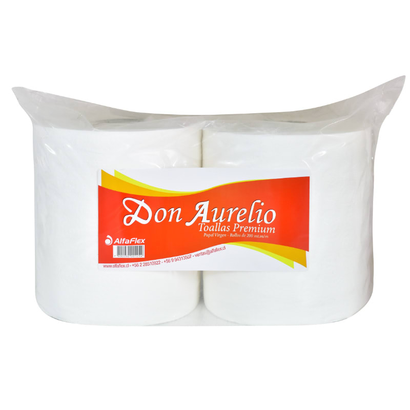 Toalla de Papel Jumbo Don Aurelio 2x Rollos 200 metros1