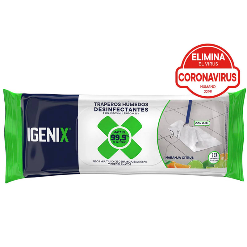 Trapero Húmedo Igenix Desinfectante Multiuso 10un1