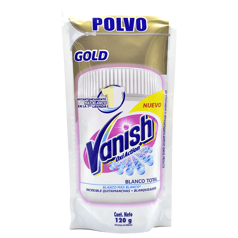 Quitamanchas Vanish Polvo Oxi Action Blanco Total Recarga 120g1