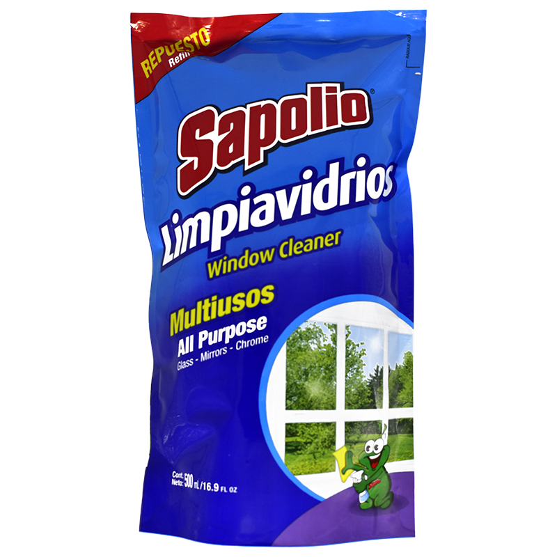 Limpia vidrios Sapolio multiusos recarga 500 mL1