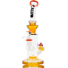BONG DOUBLE FUNGUS 25CM-CALVO GLASS