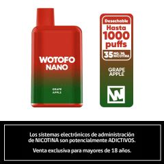VAPORIZADOR NIC 3.5% 1000 PUFF NANO-WOTOFO
