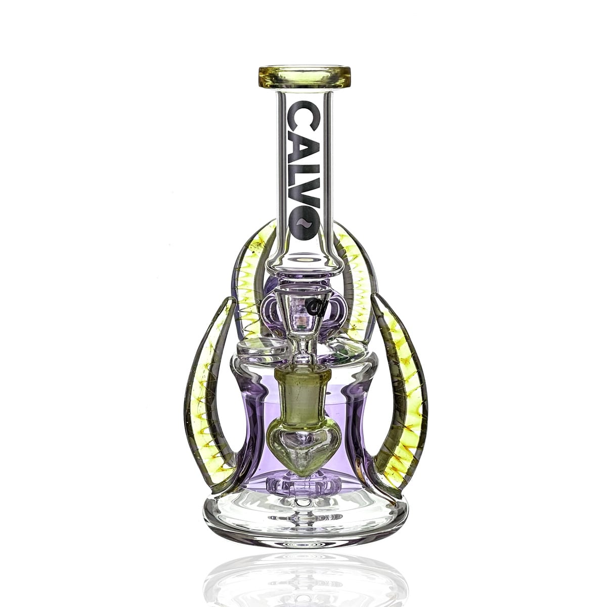 BONG FOUR HORN 22CM-CALVO GLASS1