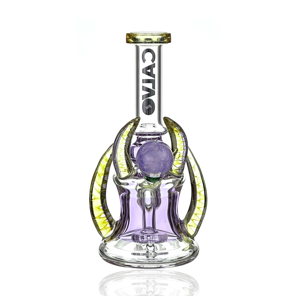 BONG FOUR HORN 22CM-CALVO GLASS2