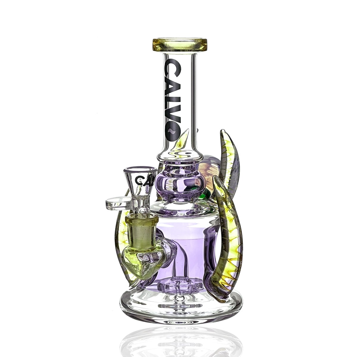 BONG FOUR HORN 22CM-CALVO GLASS3