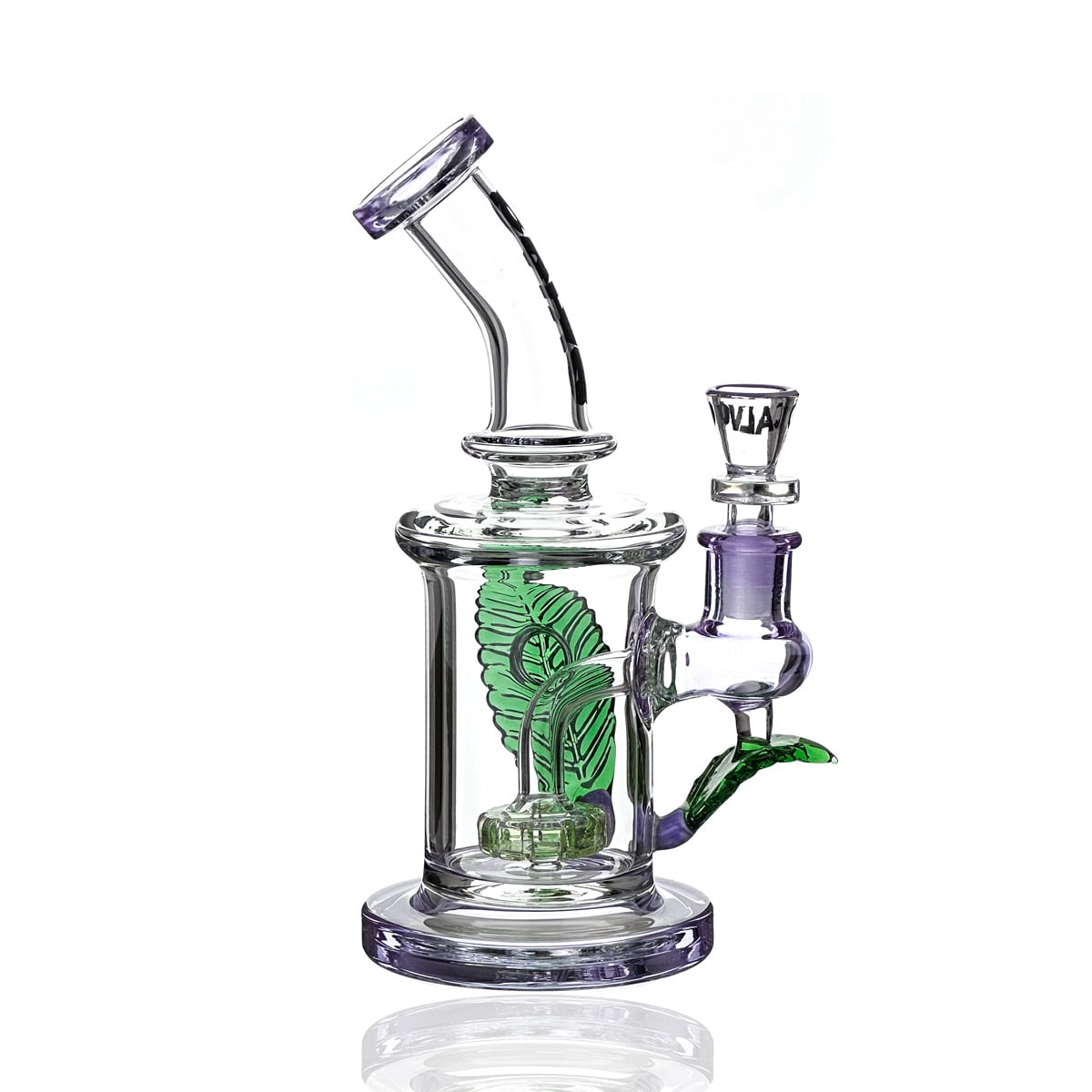 BONG BIG LEAF 22CM-CALVO GLASS2