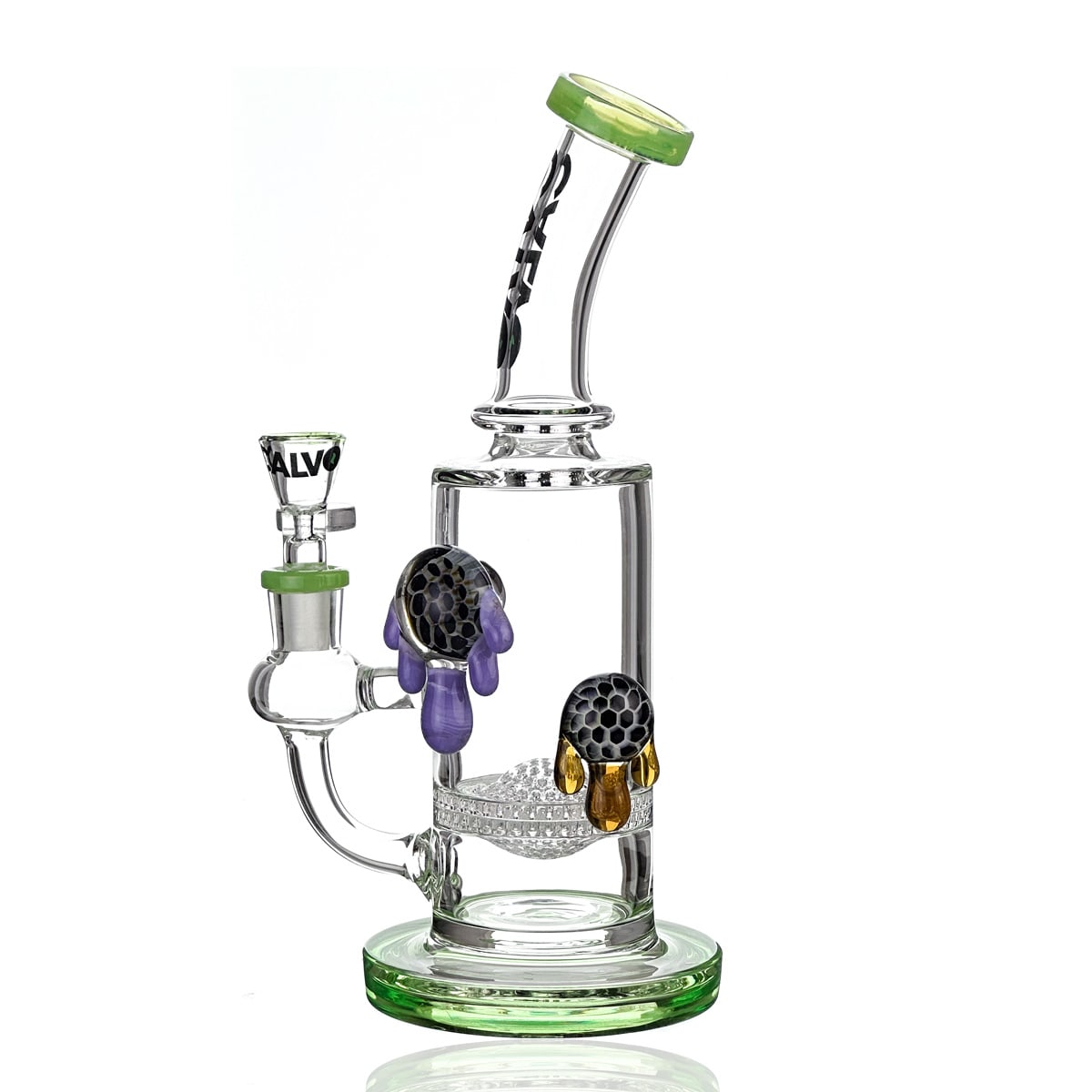 BONG DOUBLE IMPLOSSION 25CM-CALVO GLASS2