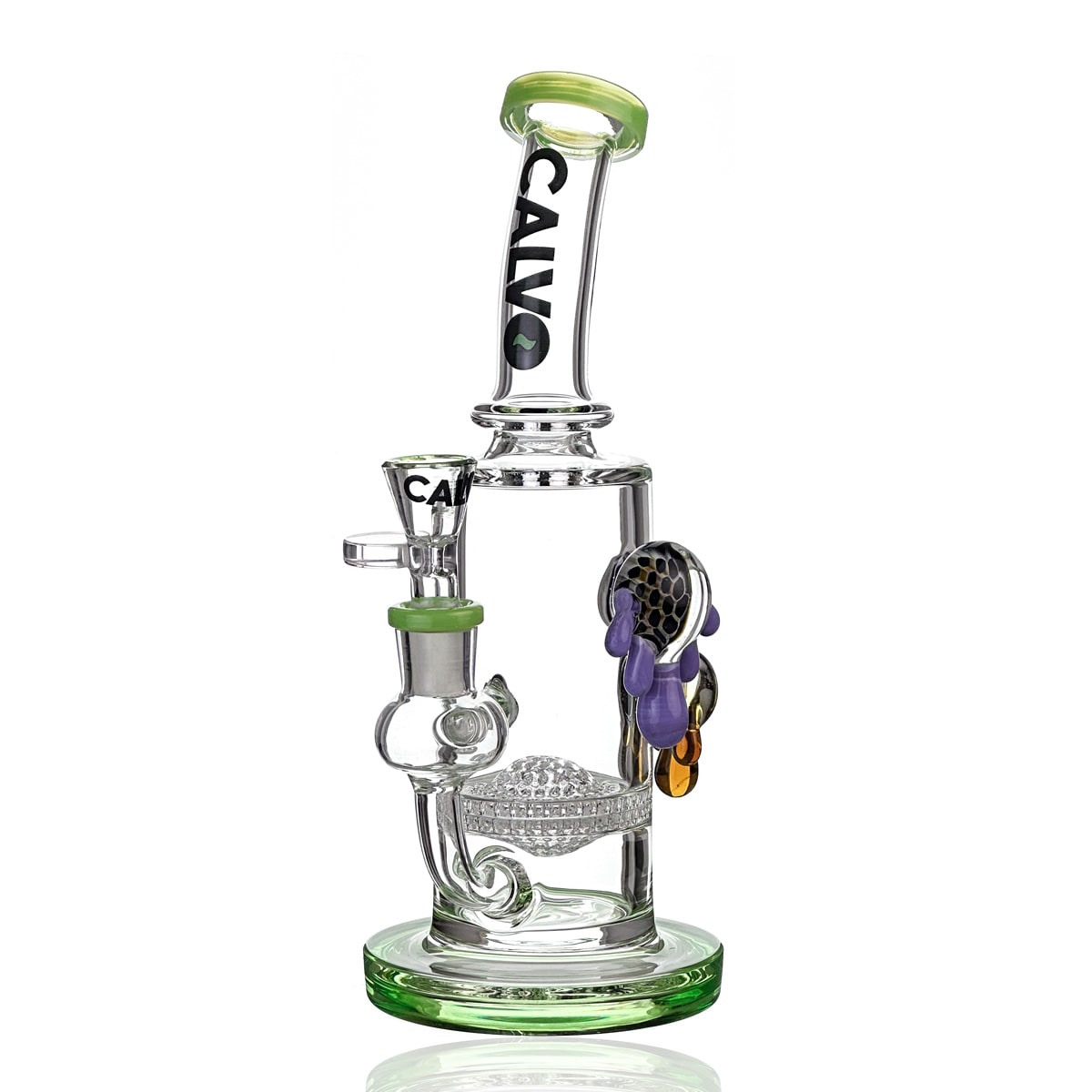 BONG DOUBLE IMPLOSSION 25CM-CALVO GLASS3
