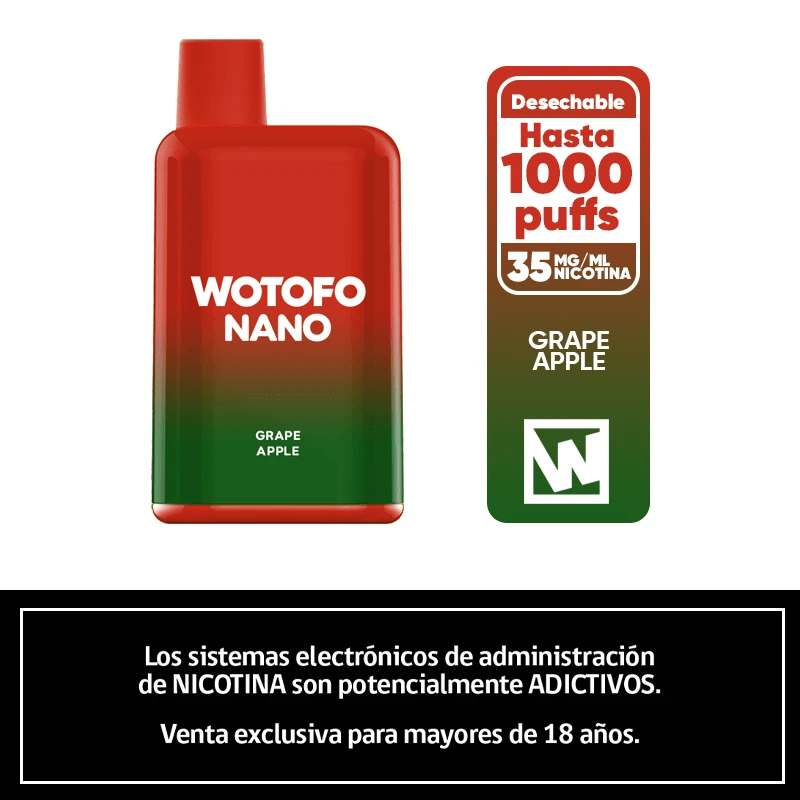 VAPORIZADOR NIC 3.5% 1000 PUFF NANO-WOTOFO1