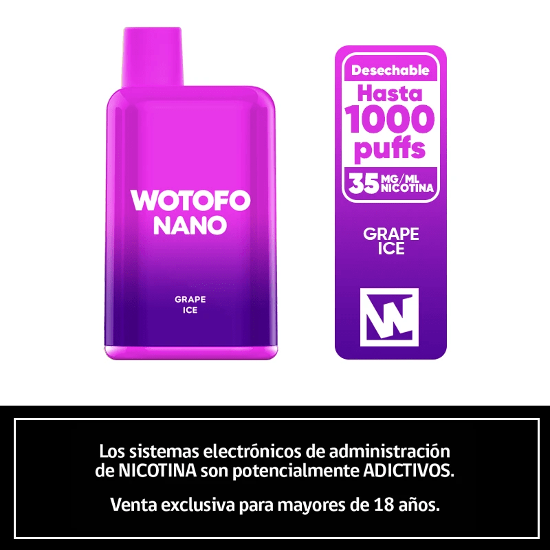 VAPORIZADOR NIC 3.5% 1000 PUFF NANO-WOTOFO4