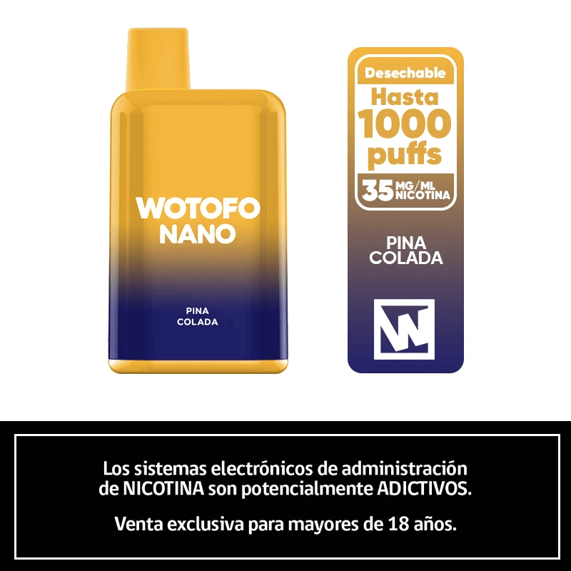 VAPORIZADOR NIC 3.5% 1000 PUFF NANO-WOTOFO2
