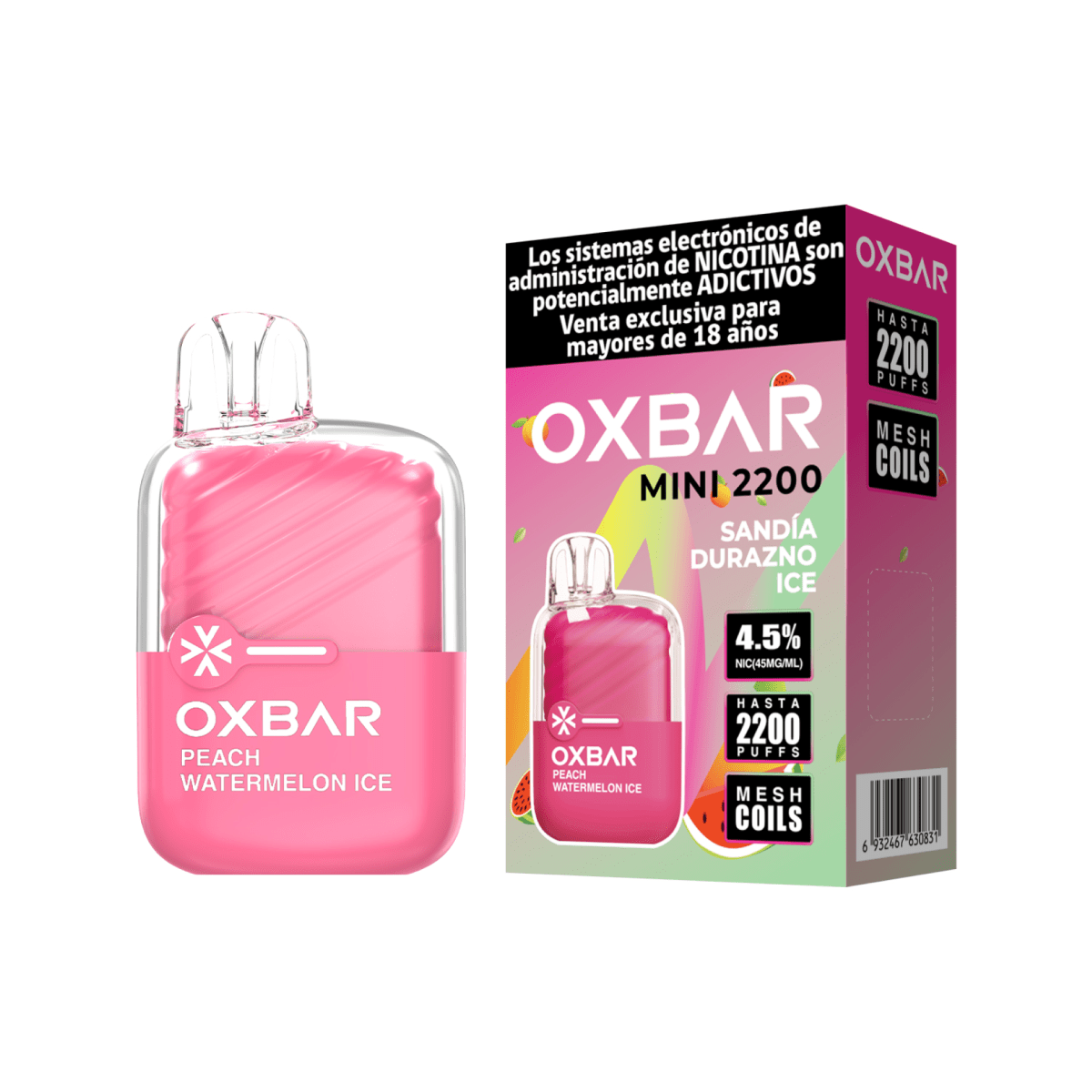 VAPORIZADOR NIC 4.5% MINI 2200 PUFF-OXBAR3