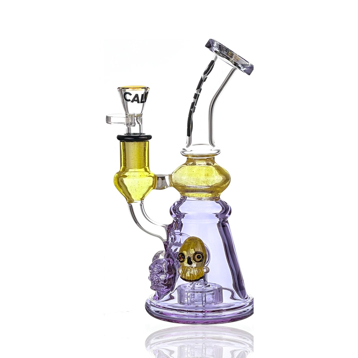 BONG TRIPLE SKULL 20CM-CALVO GLASS1