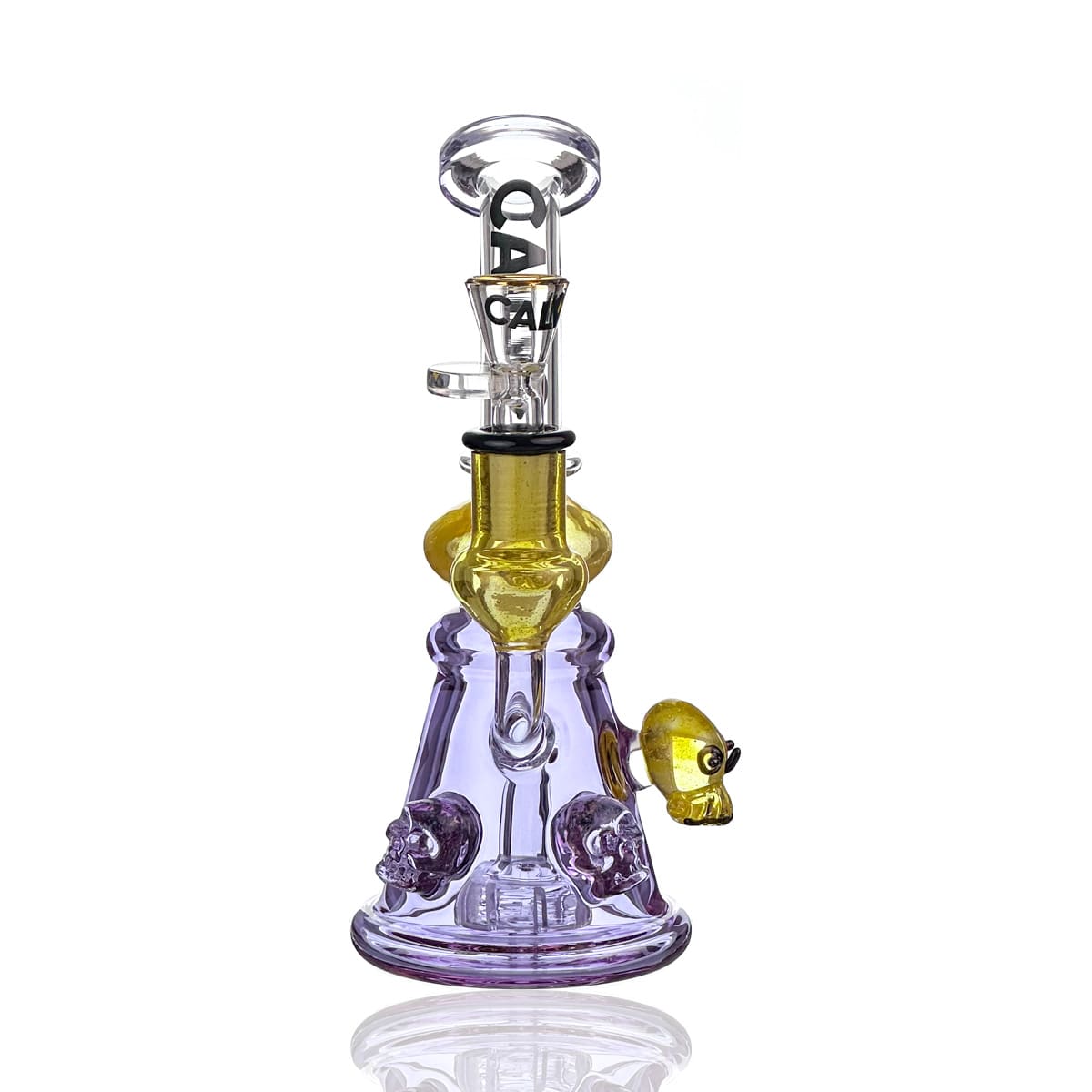 BONG TRIPLE SKULL 20CM-CALVO GLASS2