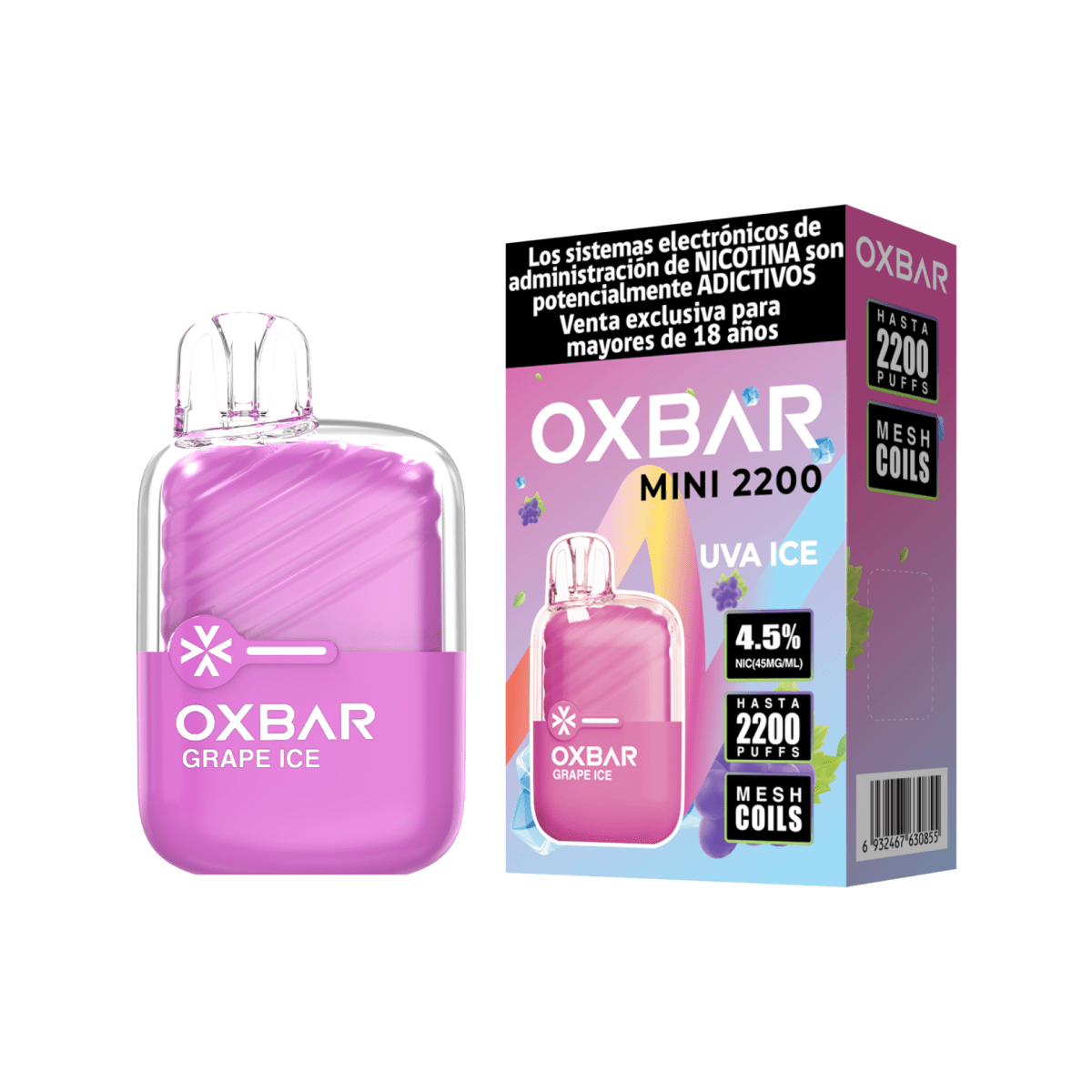 VAPORIZADOR NIC 4.5% MINI 2200 PUFF-OXBAR1