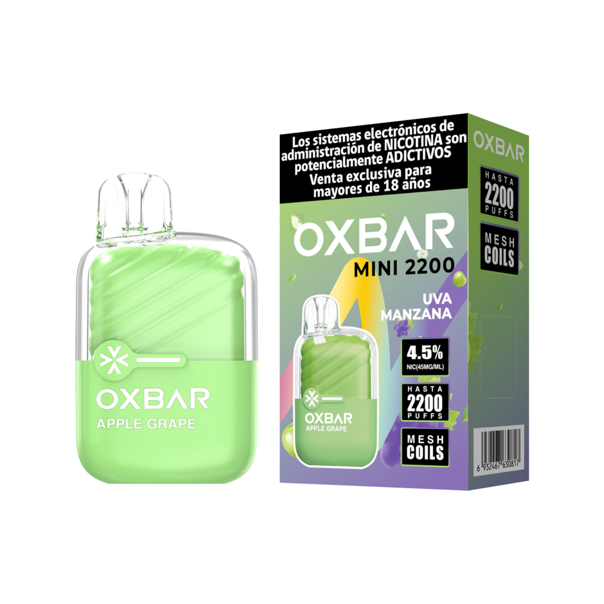 VAPORIZADOR NIC 4.5% MINI 2200 PUFF-OXBAR4