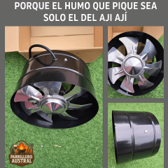  Extractor de Humo 10” para Quincho – Aire limpio con Parrillero Austral