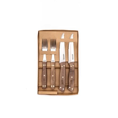 Set Cuchillo 5” + 2 Tenedores Asado Kangkawe – Precisión y tradición en cada corte1