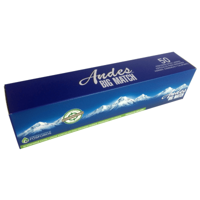 Fósforos Largos Andes 24 cm – Caja 50 Unidades | Parrilla y Chimenea1