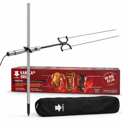Asador KANKA Original con Motor 10 kg | Spiedo Portátil de Acero Inoxidable3