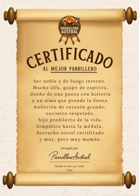 Certificado Parrillero Austral – Regalo con Humor (Formato A4)1