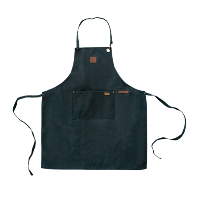 Delantal BBQ de Mezclilla Wayu | Pechera Parrillera Ajustable con Bolsillos3