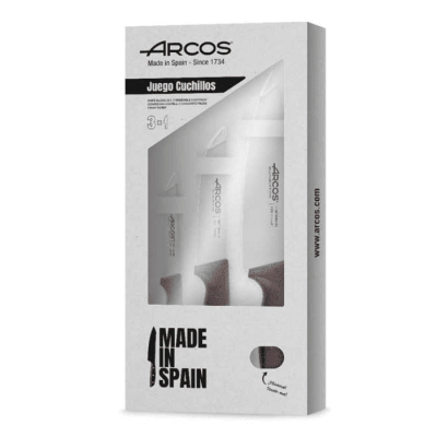 Set Cuchillos Arcos 3x1 – Corte profesional con elegancia dorada2