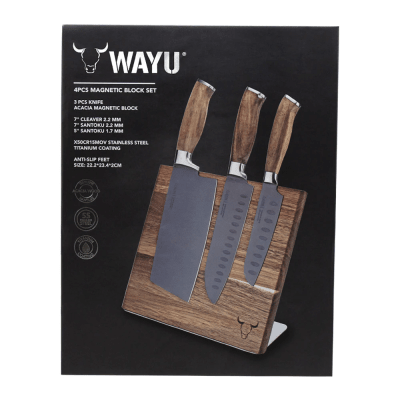 Block Magnético 4 Piezas Wayu – Estilo, Seguridad y Precisión en tu Cocina1