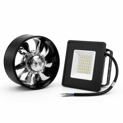 Kit para Quincho | Extractor de Humo + Luz LED Cálida 20W1