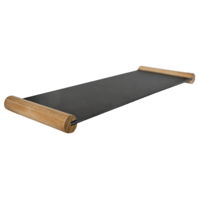TABLA PIEDRA PIZARRA CON BAMBU 40CM WAYU1