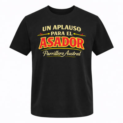 Polera Parrillera Parrillero Austral | Polera de Algodón con Frases de Asado2