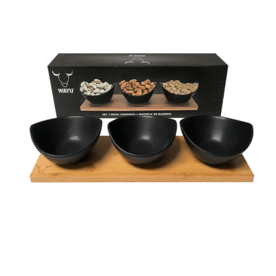 Set de 3 Bowls Aperitivo Wayu – Estilo y Funcionalidad en tu Mesa2