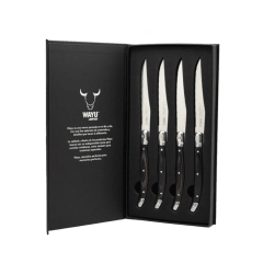Set 4 Cuchillos Black de Mesa Wayu – Corte preciso con estilo elegante