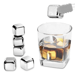 Set de 6 Hielos de Acero Inoxidable – Enfría sin aguar, una y otra vez