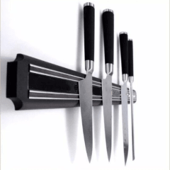 Barra Magnética para Cuchillos 50 cm | Soporte Imantado de Acero Negro