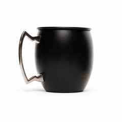 Mug Moscow Mule Negro 500 ml Acero Inoxidable Lugano | Jarra Coctelera